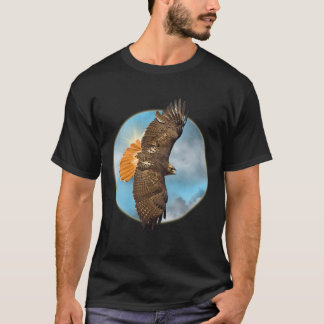 Red Tail Hawk Flying  Sky Falcon  Falconry  Native T-shirt