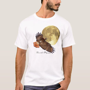 Red-Tail Hawk & Full Moon Wildlife Shirt