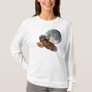 Red-Tail Hawk & Full Moon Wildlife Shirt