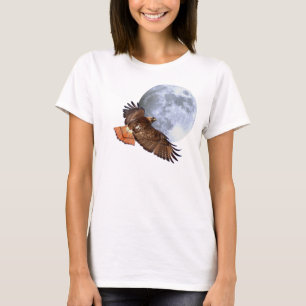 Red-Tail Hawk & Full Moon Wildlife Shirt