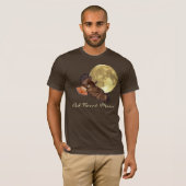 Red-Tail Hawk & Full Moon Wildlife T-shirt (Voorkant volledig)
