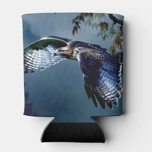 Red Tail Hawk in vlucht Blikjeskoeler (Achterkant)