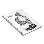 Red-tail Hawk op handschoen Notitieboek (Rechterzijde)