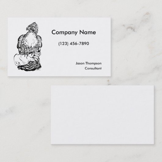 Red-tail Hawk op handschoen Visitekaartje (Voorkant / Achterkant)