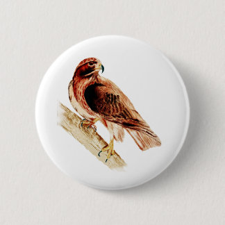 Red Tail Hawk Ronde Button 5,7 Cm