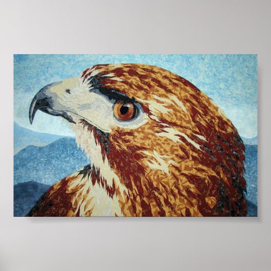 Red-tail Hawk-textiel Poster (Voorkant)