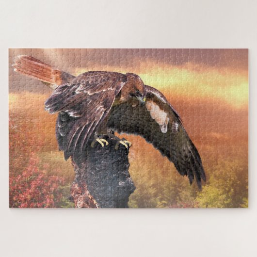 RED TAIL HAWK TOUCHDOWN LEGPUZZEL (Horizontaal)