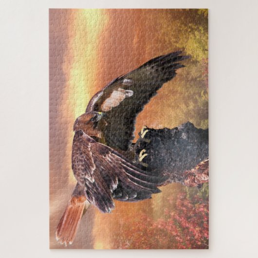 RED TAIL HAWK TOUCHDOWN LEGPUZZEL (Verticaal)