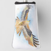 Red Tail Hawk Waterverf Art Golfheadcover (Draai 90)