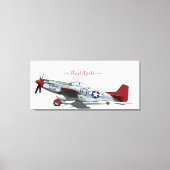 Red Tail P-51 Mustang van de Tuskegee Airmen Canvas Afdruk (Voorkant)