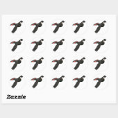 Red Tailed Black Cockato Ronde Sticker (Vel)