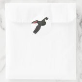 Red Tailed Black Cockato Ronde Sticker (Tas)