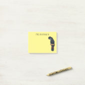 Red-tailed black cockatoo bird cartoon  post-it® notes (Op bureau)