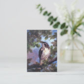 Red Tailed Hawk Art Card Visitekaartje (Staand voorkant)
