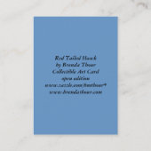 Red Tailed Hawk Art Card Visitekaartje (Achterkant)