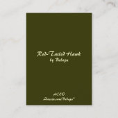 Red Tailed Hawk ATC Visitekaartje (Achterkant)