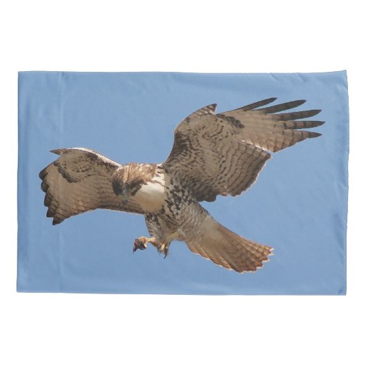 Red Tailed Hawk Bird Animal Wildlife Pillowcase Kussensloop (Achterkant)