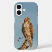 Red-Tailed Hawk Bird Painting Aangepaste naam Case-Mate iPhone Case (Achterkant)