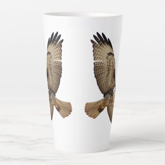 Red Tailed Hawk Bird Wildlife Animal Latte Mok (Voorkant)