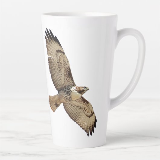 Red Tailed Hawk Bird Wildlife Animal Latte Mok (Rechts)