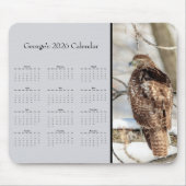 Red-tailed Hawk: Customize full year 2026 calendar Muismat (Voorkant)