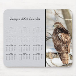 Red-tailed Hawk: Customize full year 2026 calendar Muismat