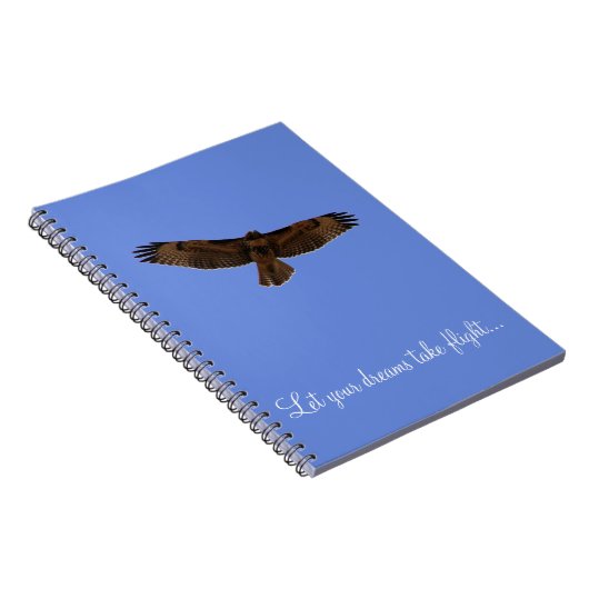 Red Tailed Hawk Dream Journal Blue Background Notitieboek (Rechterzijde)
