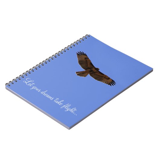 Red Tailed Hawk Dream Journal Blue Background Notitieboek (Linkerzijde)