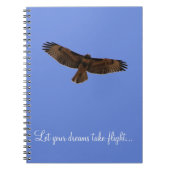 Red Tailed Hawk Dream Journal Blue Background Notitieboek (Voorkant)