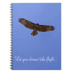 Red Tailed Hawk Dream Journal Blue Background Notitieboek