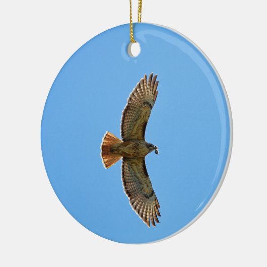 Red-Tailed Hawk Foto Keramisch Ornament (Links)