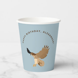 Red-Tailed Hawk in Flight Birthday Party Papieren Bekers