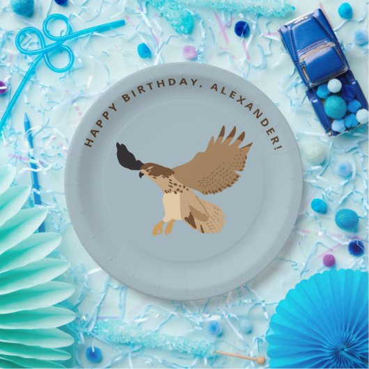 Red-Tailed Hawk in Flight Birthday Party Papieren Bordje (Feest)