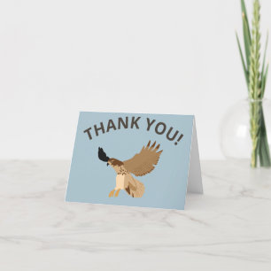 Red-Tailed Hawk in Flight Thank You Card Bedankkaart