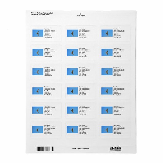 Red-Tailed Hawk in vlucht Etiket (Full Sheet)
