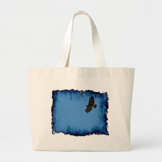 Red Tailed Hawk in vlucht Grote Tote Bag (Voorkant)