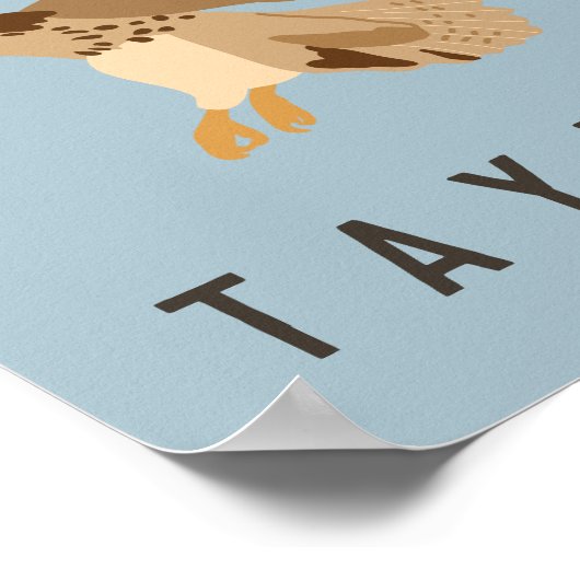 Red-Tailed Hawk in vlucht op maat Poster (Hoek)