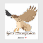 Red-Tailed Hawk in vlucht op maat Sticker (Vel)