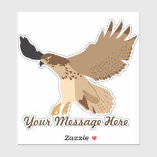 Red-Tailed Hawk in vlucht op maat Sticker