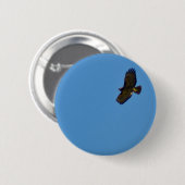 Red Tailed Hawk in vlucht Ronde Button 5,7 Cm (Voorkant /achterkant)