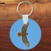 Red-Tailed Hawk in vlucht Sleutelhanger (Voorkant)