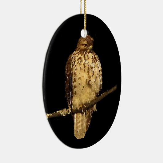 Red Tailed Hawk Keramisch Ornament (Rechts)