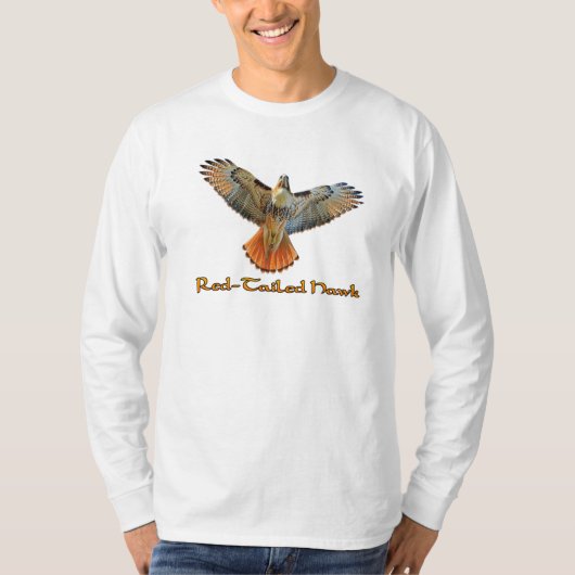 Red-Tailed Hawk Lange T-shirts (Voorkant)