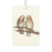 Red Tailed Hawk Lovebird Birds in Sneeuwkerst Luchtverfrisser (Achterkant)