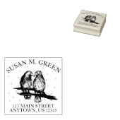 Red Tailed Hawk Lovebird Snow Bird Address Rubberstempel (Gestempeld)