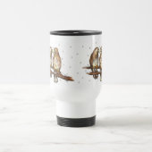 Red Tailed Hawk Lovebird Snow Bird die Winter beki Reisbeker (Center)