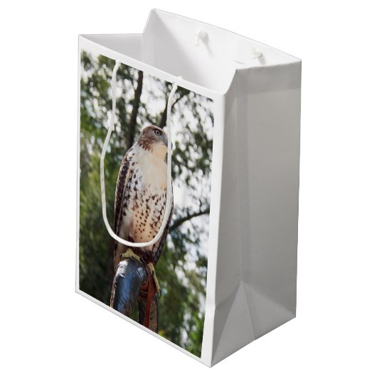 Red-Tailed Hawk Medium Cadeauzakje (Achterkant Gekanteld)