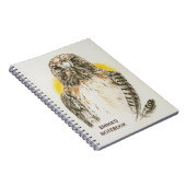 Red Tailed Hawk met Veerkunst Notitieboek (Rechterzijde)