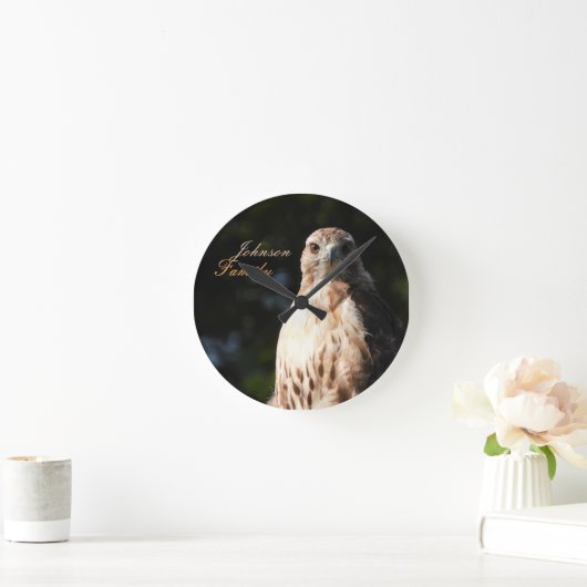 Red Tailed Hawk *Personalize* Ronde Klok (Huis)