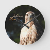 Red Tailed Hawk *Personalize* Ronde Klok (Voorkant)